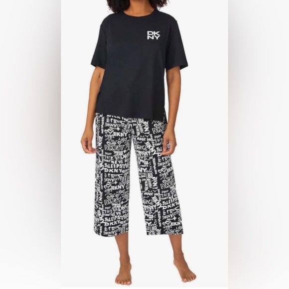 - NEW| DKNY Women's 2-Piece Pajama Set (Black, S), Small - Picture 1 of 6